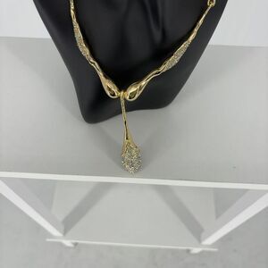 Unique Crystal Teardrop Collar Necklace